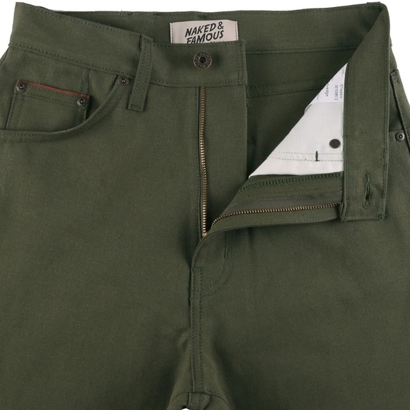 NAKED&FAMOUS BNWT 29 Military Green! - Picture 5 of 5